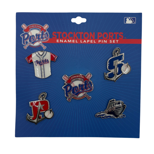 Stockton Ports 5 Piece Pin Set