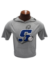 108 Stitches Grey Short Sleeve Hooded