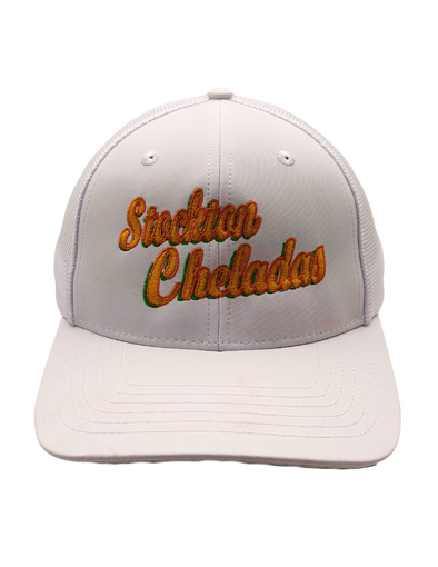 Stockton Cheladas Script White SnapBack