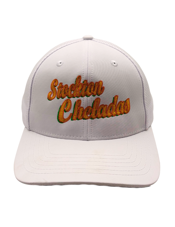 Stockton Cheladas Script White SnapBack
